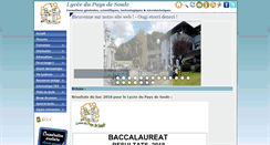 Desktop Screenshot of lyceedupaysdesoule.fr