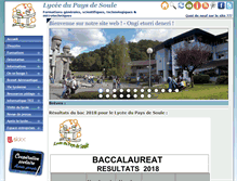 Tablet Screenshot of lyceedupaysdesoule.fr
